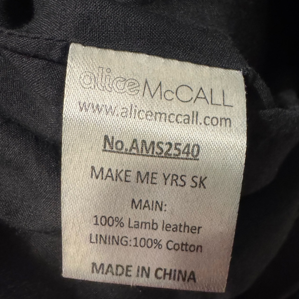 Alice McCall Black Leather Mini Sz 4 - Picture 5 of 5